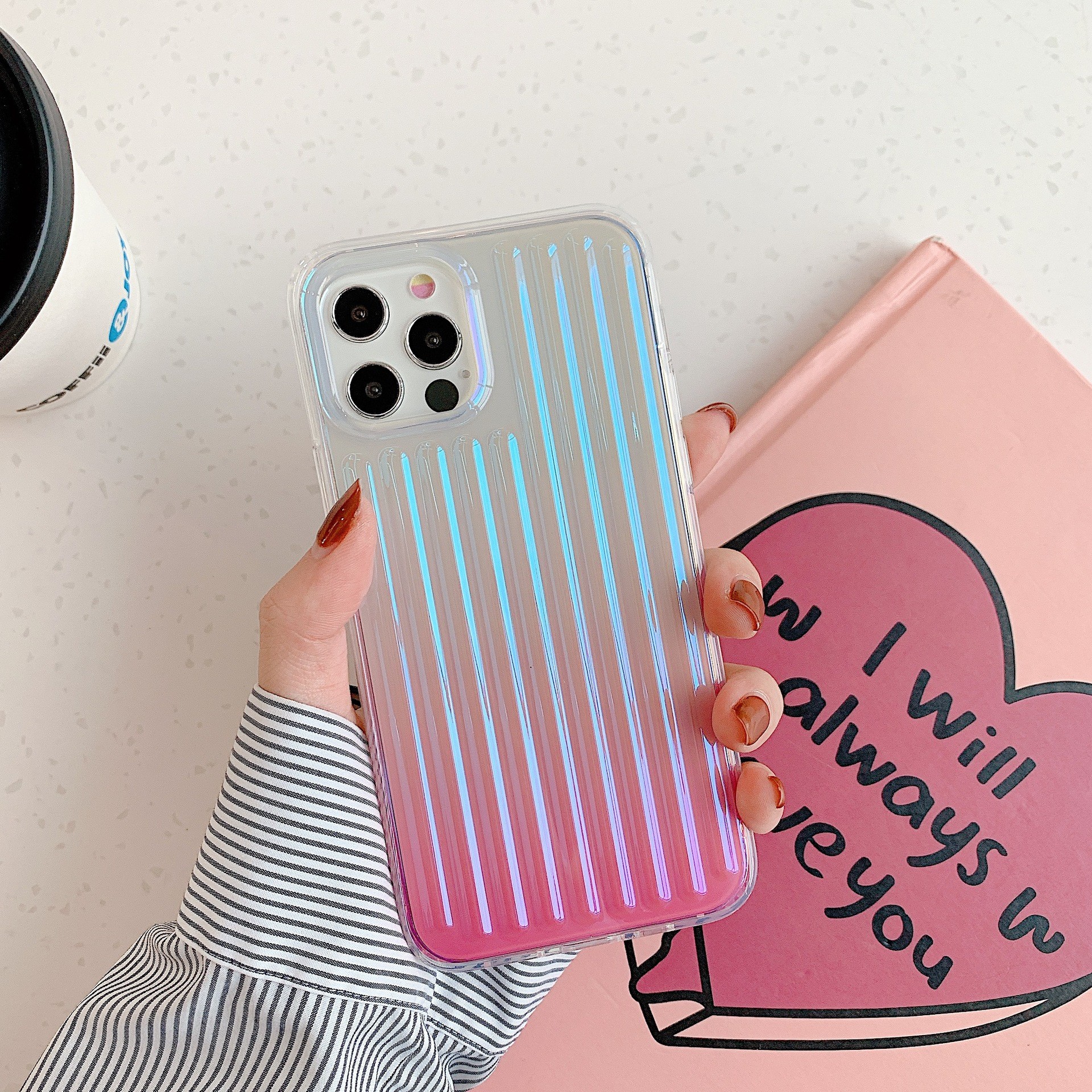 Light Weight Gradient Color Anti Fingerprint Phone Cases For Iphone 12 Pro Max
