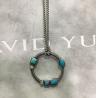 Buy cheap (N-99) Fashion Rhodium Plated Turquoise Charm Pendant Necklace for Women from wholesalers