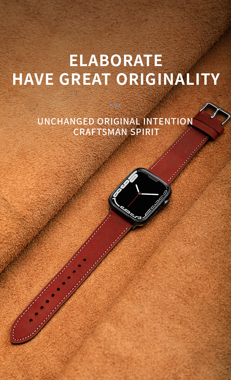 Apple Watch Leather Look Band Bracelet for 38mm 40mm 42mm 44mm Series 7 6 SE 5 4 3 2 1