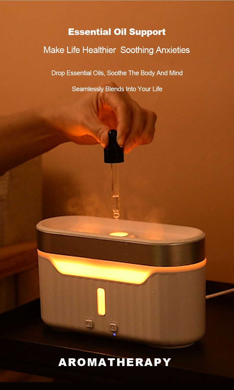 2023 New Flame Water Atomization Jellyfish Fog Humidifier Desktop Portable Essential Oil Aroma Diffuser with Atmosphere Light