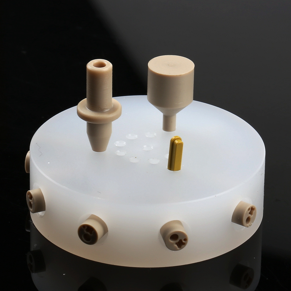 PCTFE / PEEK PTFE Machined Parts Custom CNC Plastic Machining Saprt Part