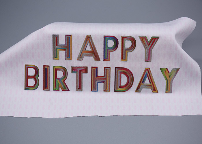 Colourful Lettering Film Heat Transfer Clothing Labels Customised