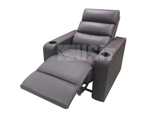 Rock Headrest Modern Power Recliner Chair , Single Home Theater Seat Luxury Style