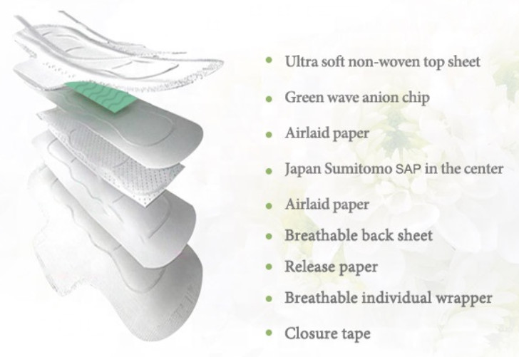 240mm Washable Organic Cotton Sanitary Napkin Day And Night Use