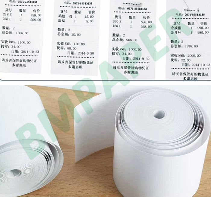 Large Rolls 48gsm To 80gsm Bank Cash Register Thermal Paper For ATM POS Printer