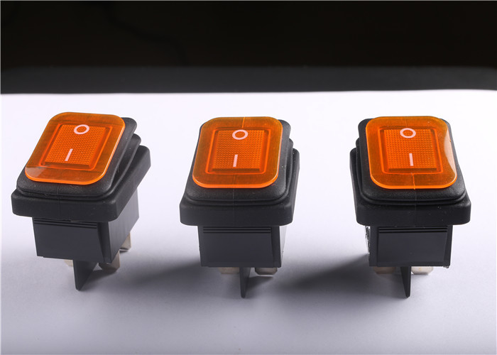 Honyone IP65 Waterproof Rocker Switch 4 Pin 12A 250VAC For Automotive