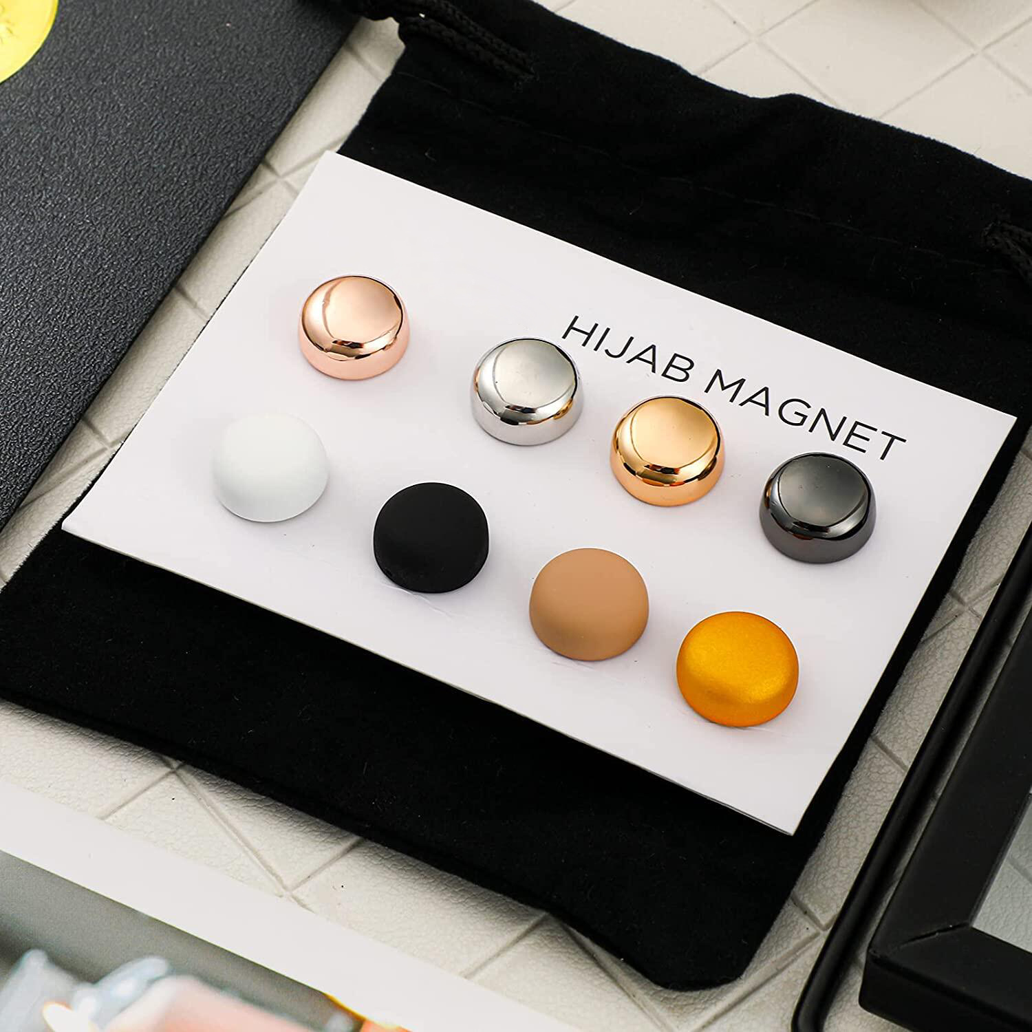 Strong No-Snag Hijab Magnet Pins Multi- Magnetic Pins Pot / Cup Shape Axial Orientation