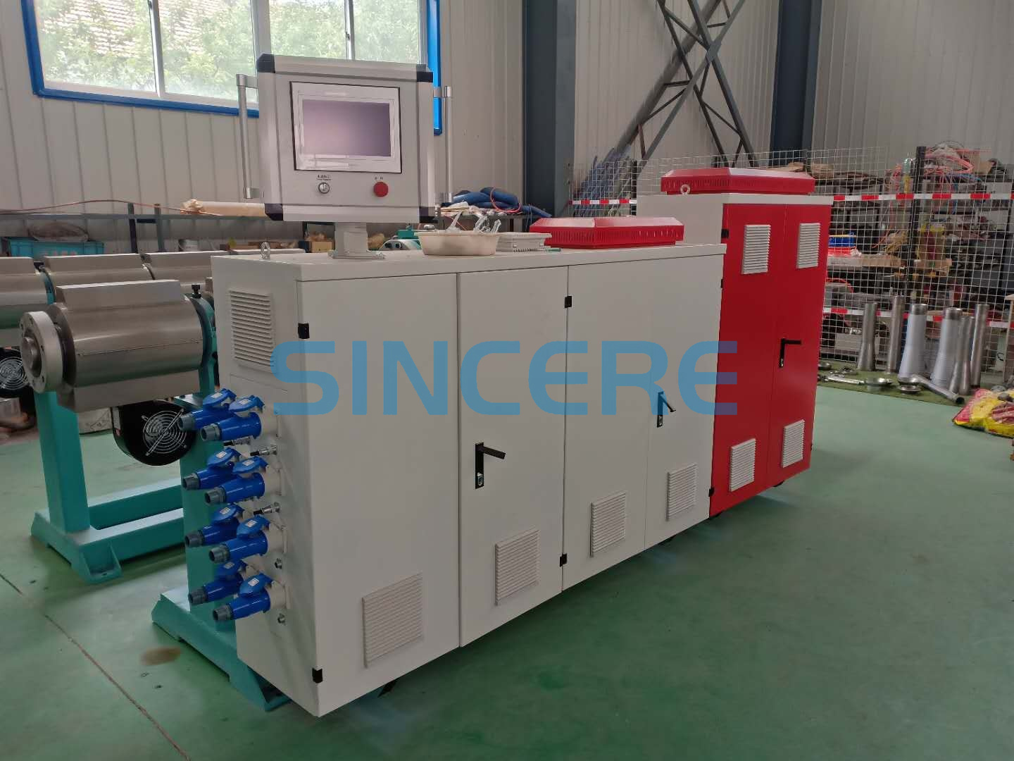 PE PVC Double Wall Corrugated Pipe Extrusion Line Extruder Forming Machine