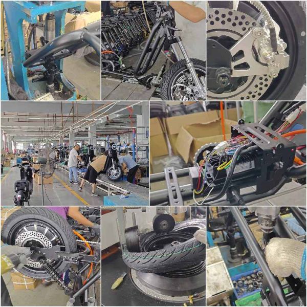 1000W Electric Two Wheeler Shock Absorber Fat Tire E Motorcycle ODM