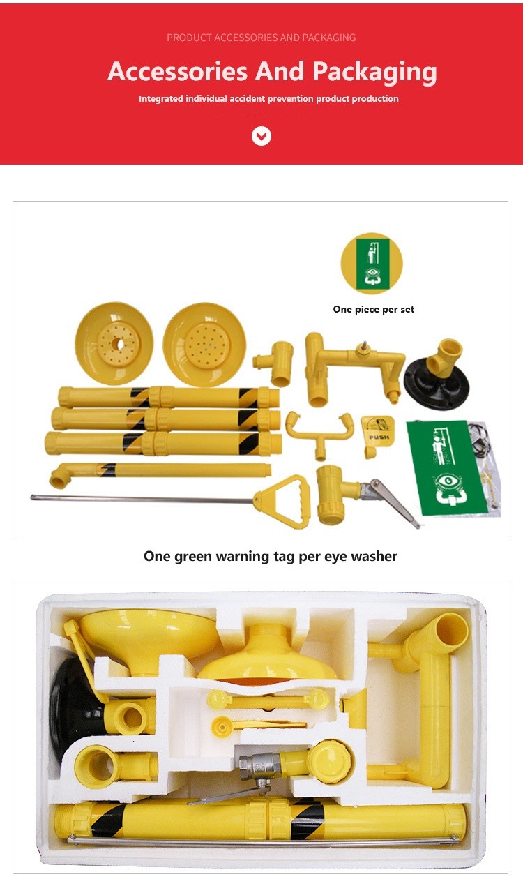 Spray Eye Washer ABS Plastic Composite Eye Washer Emergency Device For Laboratory Plant Inspection Eye Washer