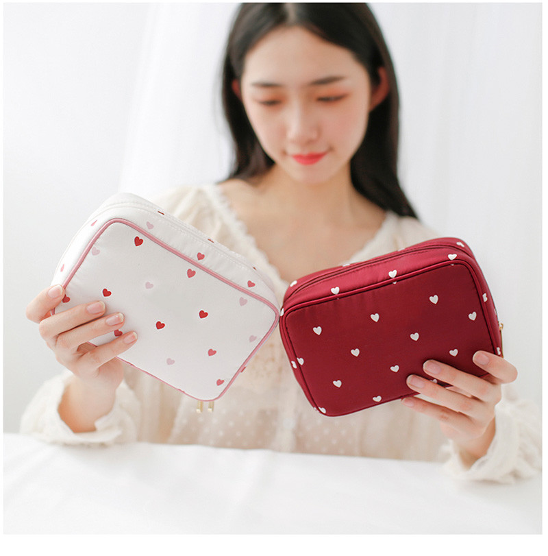 Printed Pattern Polyester Fabric Makeup Storage Artist Brush Bag