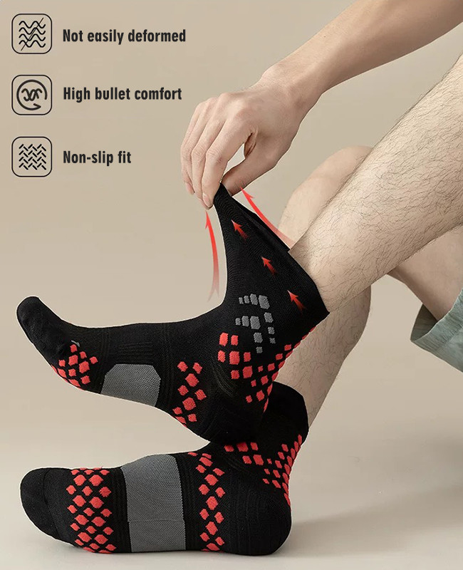Terry Custom Cycling Socks Abrasion Resistant 3D Dots Crew Sport Socks