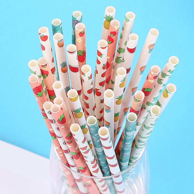 197mm 8mm No Plastic Green Reusable Biodegradable Paper Straw