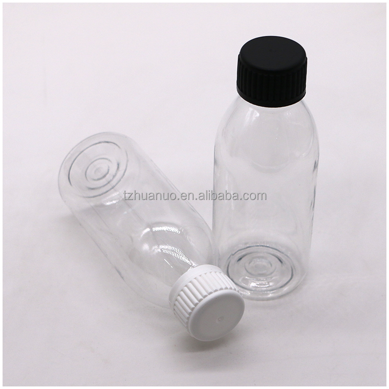 SCREW CAP PET Scaled Bottle for 100ML/60ML Syrup Base Material PET Tamper Evident Caps