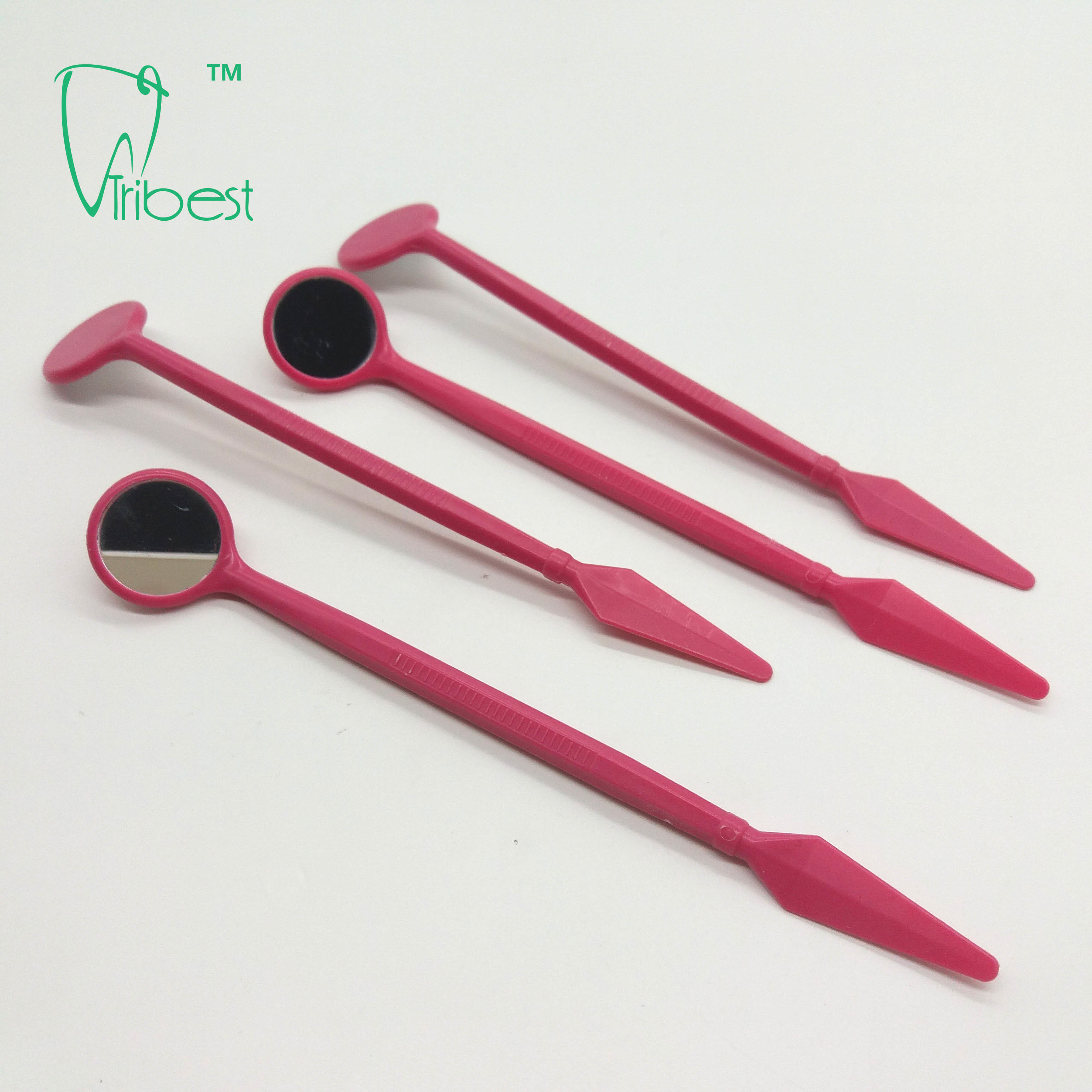 175mm PC Disposable Dental Mirror With Spatula