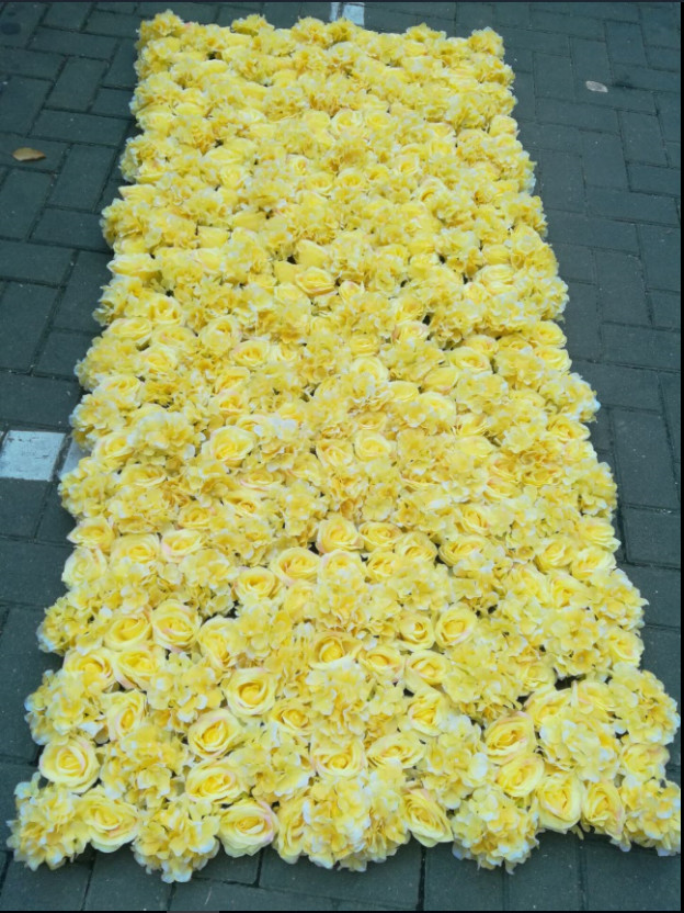 UVG wedding decoration wholesale gridding artificial flower wall for stage backdrop decoration CHR1147