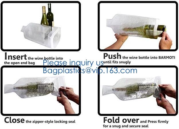 Bottle Protector Bubble Travel Bag,Travel Trip Bag With Bubble Inside And Double ks,Sleeve Travel Bag - Inner Skin