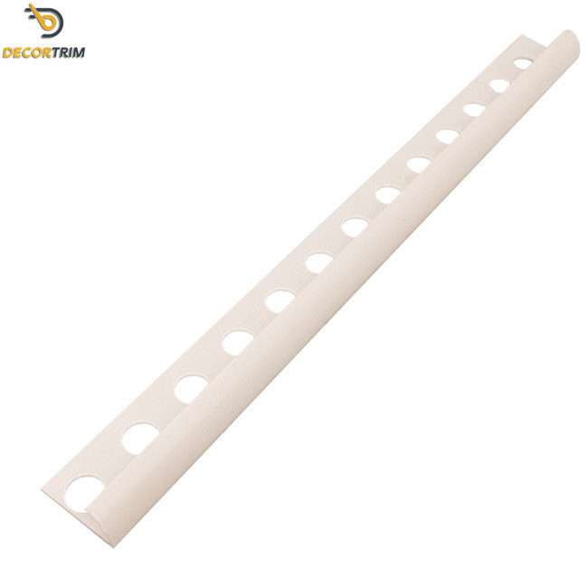 Round Open Shape PVC Tile Trim For Ceramic Edge 12mm 12.5mm