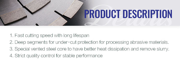 D105-D230 Dry Cutting Diamond Cutting Discs with Good Sharpness and Extended Lifespan