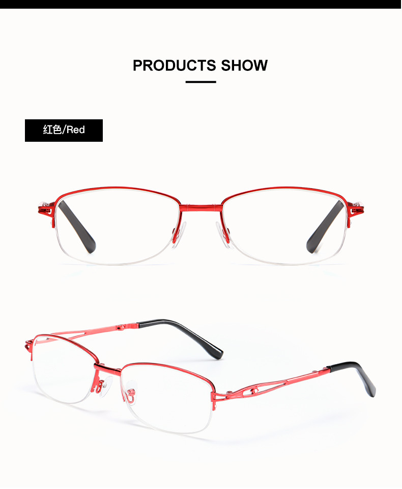 Red Classic Fashion Reading Glasses BSCI Folding Reading Glasses Anti Blue