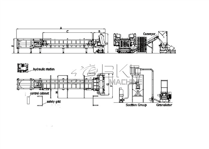 PPR PVC Plastic Shredding Machine 1200mm Hdpe Waste Plastic Grinder