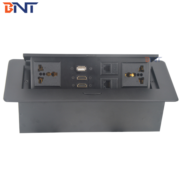 hidden desk pop up desk outlet box for conference table
