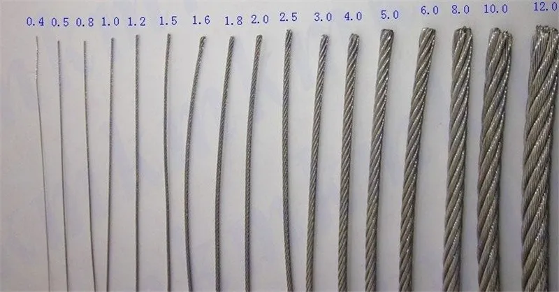 Marine Grade Offshore INOX V4A SS304 316 Steel Wire Rope Diameter 3-48 mm Grade Steel