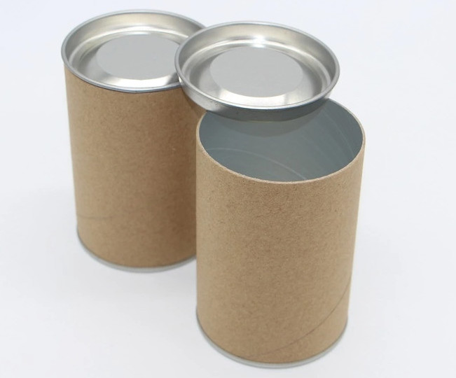 Cylinder Cardboard Tube 154 Mm Embossed Tinplate Lid