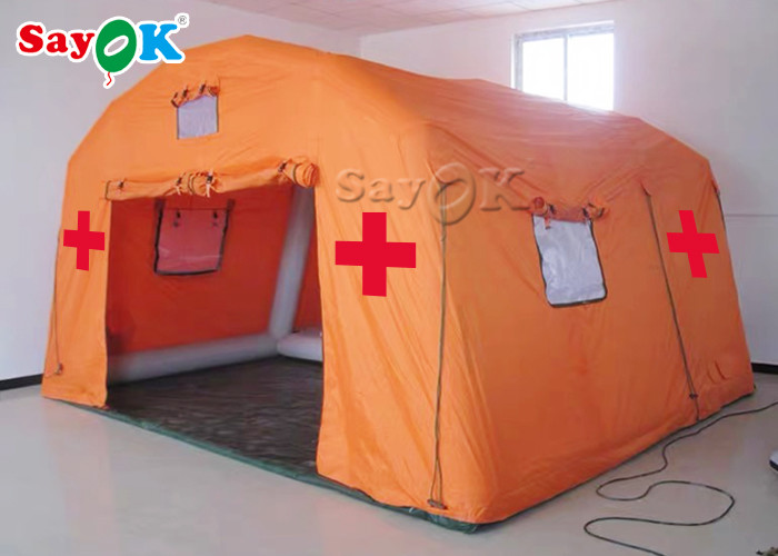 inflatable emergency tent Fire Proof PVC Tarpaulin Inflatable Medical Tent / Medical Relief Tent
