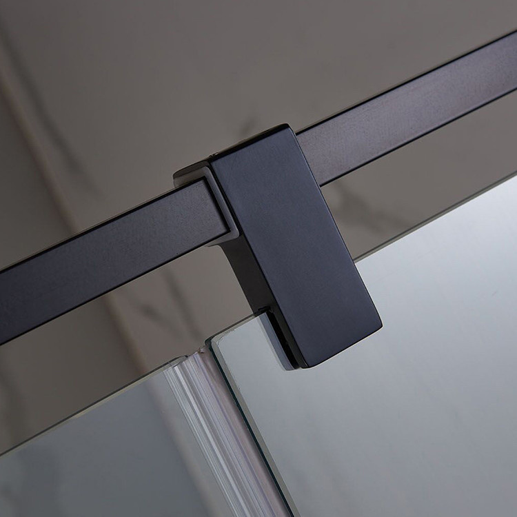 Hinge Pivot Bathroom Glass Cabin Frameless With Black Framed