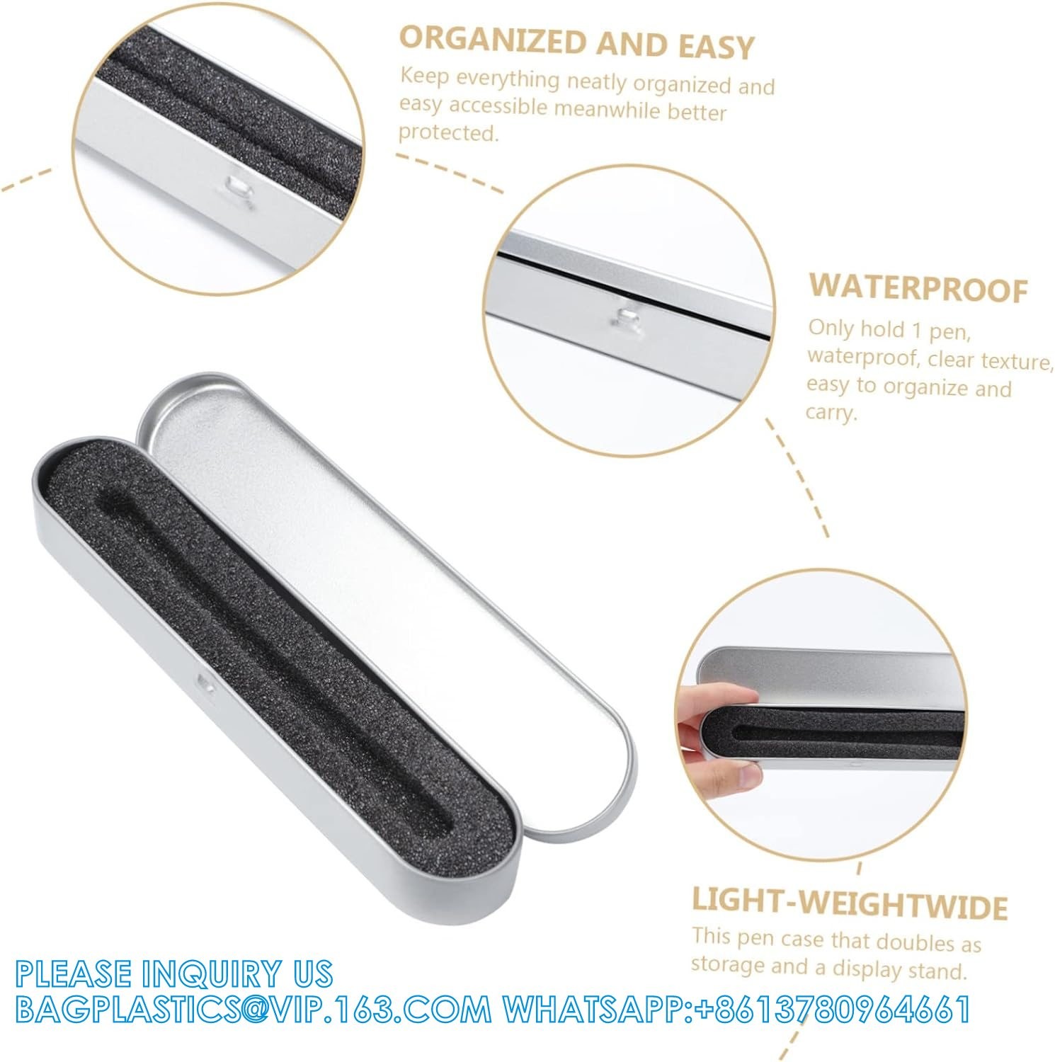 Tinplate Box Plastic Hinges Jewelry Box Hinges Metal Pencil Le Pen Pencil Jewelery Box Tin Pen Case Silver Sturdy Pen