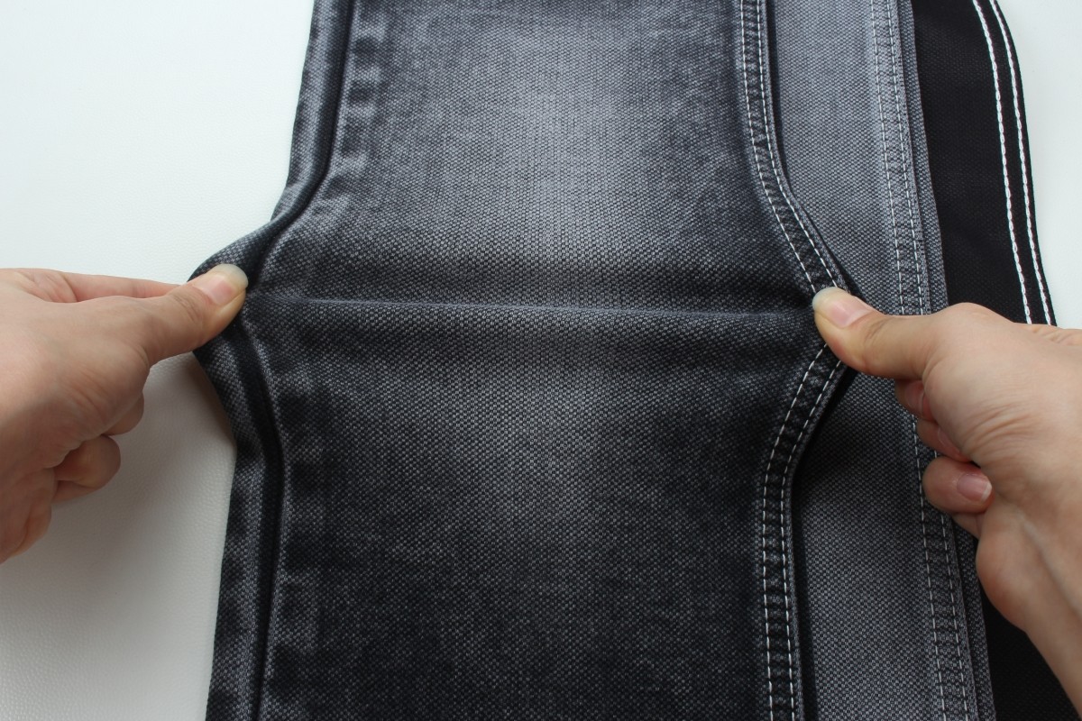 11.5 Oz Black And Colorful Backside Double Layer Denim Jeans Fabric