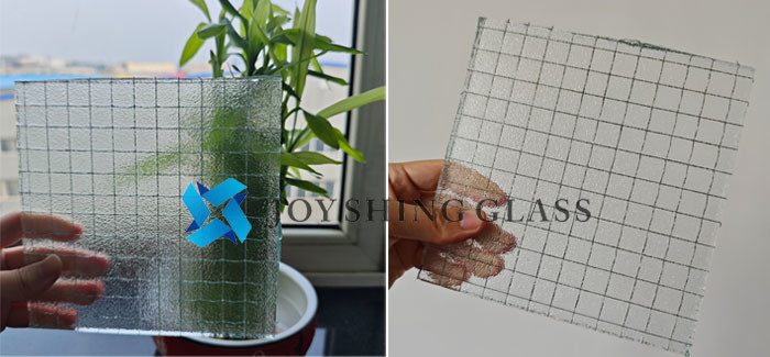 Photo of Clear Nashiji Wired Mesh Glass
