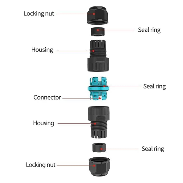 IP68 Waterproof Quick Connector 2 Way 3 Core Electrical Junction Wire Connector