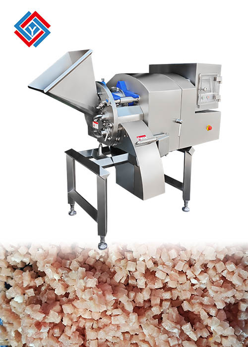 Professional Frozen Beef Pork Meat Cube Cutting Machine With 3D Dicing System