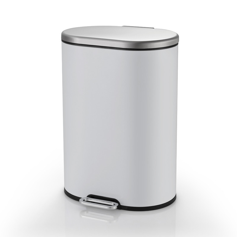 Rustproof 320mm Height Stainless Steel Step Trash Can