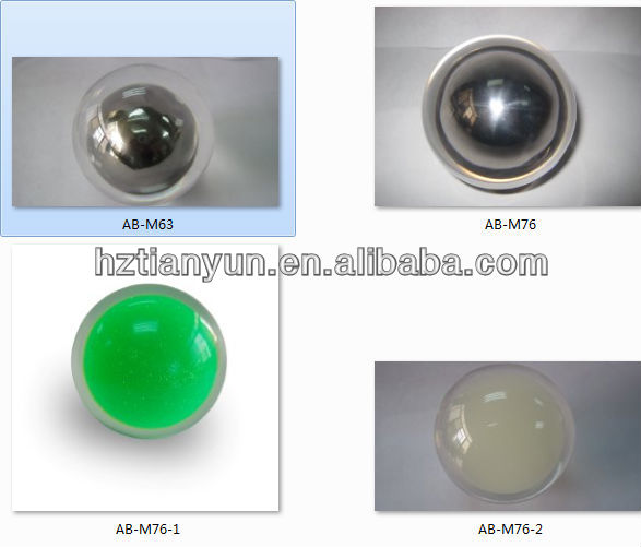 Clear Acrylic Plastic Bubble Ball , 75mm Resin Crystal Ball