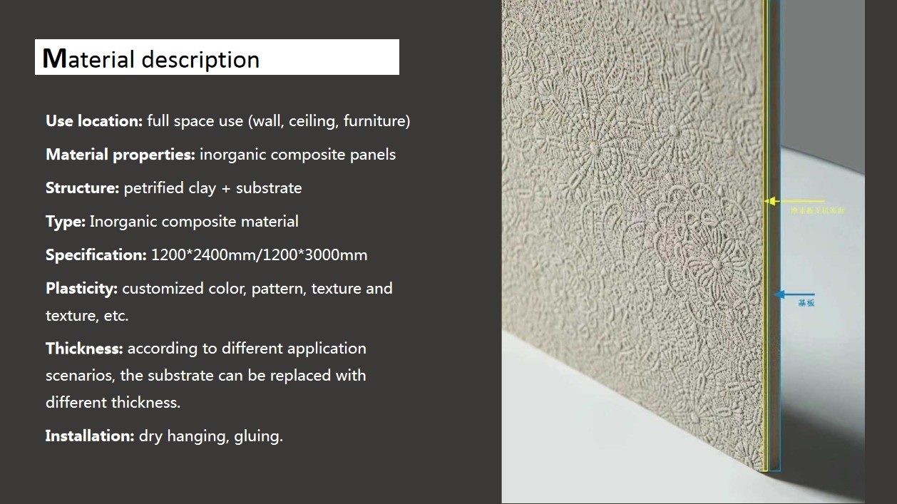 Fine processing of natural stone materials, artificial molding board