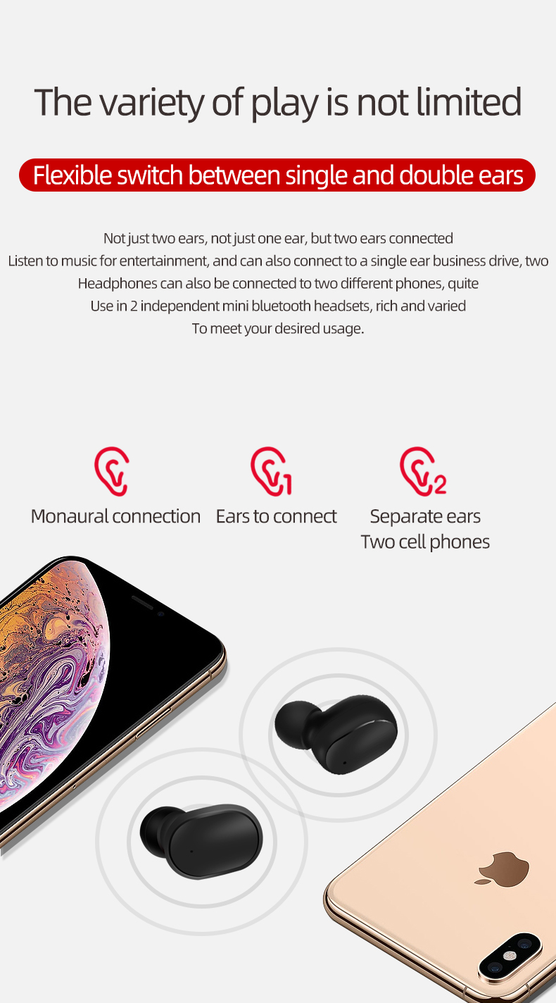 Portable Health Care Products Cherry Blossom Powder A8S Bluetooth Wireless Earphone