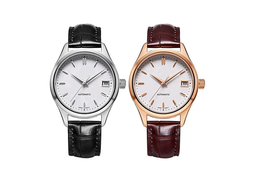 Automatic Stainless Steel Watch Three Hand Antique Custom 9015 Movt Sapphire Glass