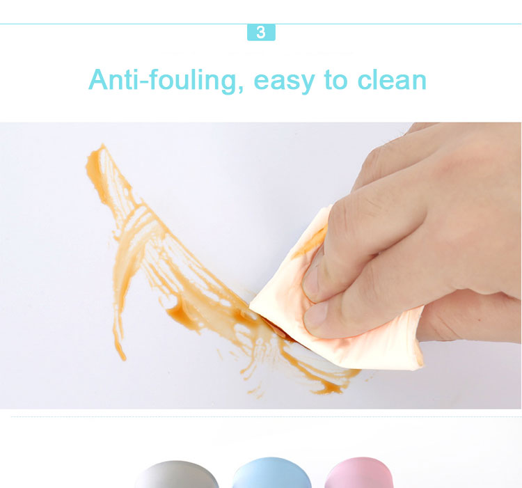 Anti Overflow Washable Reusable Silicone Food Placemat Baby Thick Silicone Placemats