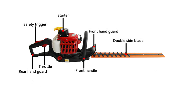 Garden Pruning Shears Gasoline Hedge Trimmer 26cc Petrol Powered