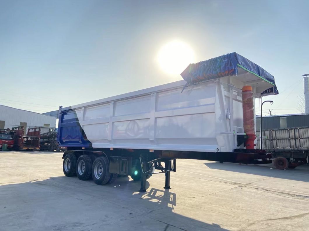 3 Axle Rear End Tipper Trailer Dump Semi Truck Trailer Transport Truck