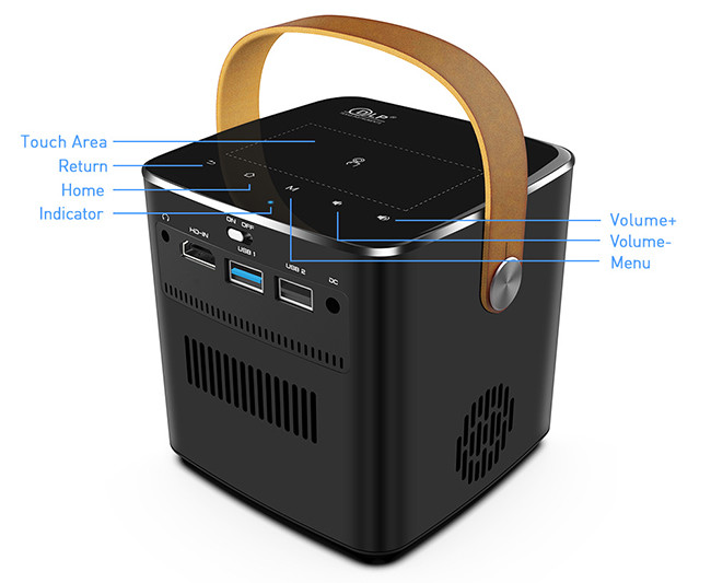 Bluetooth Bt4.2 Outdoor Home Cinema 10-300 Inch 1920*1080 Resolution