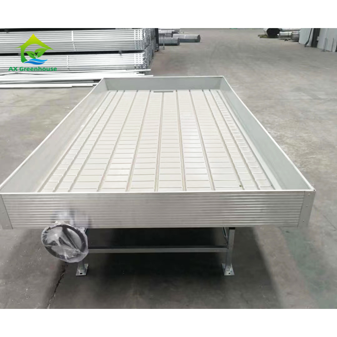 ABS Panel Hydroponic Seedling Greenhouse Rolling Benches 1.22m/4ft Width