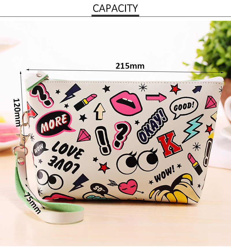 Custom Logo Printed Makeup Bag Portable Travel Toiletry Pouch Zipper Bag