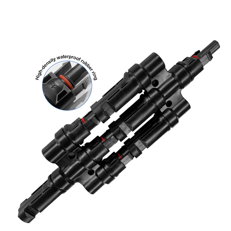 Waterproof IP67 Snap In PV Connectors Cable Female And Male