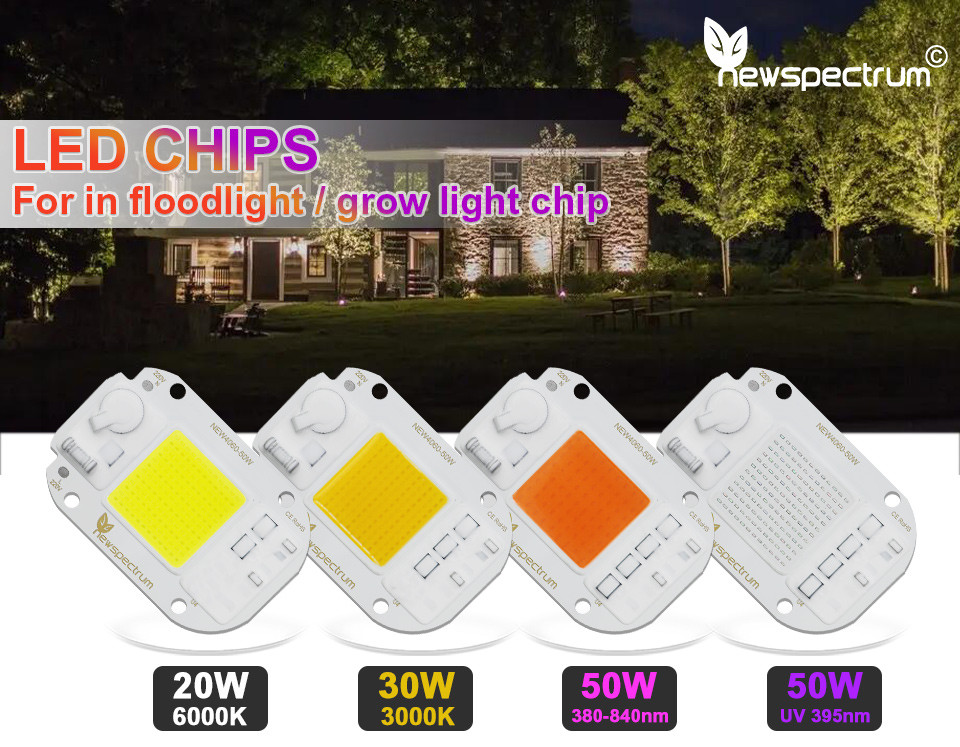 Thermal Resistance 50w Cob Led Chip 50HZ For Spotlight Floodlight