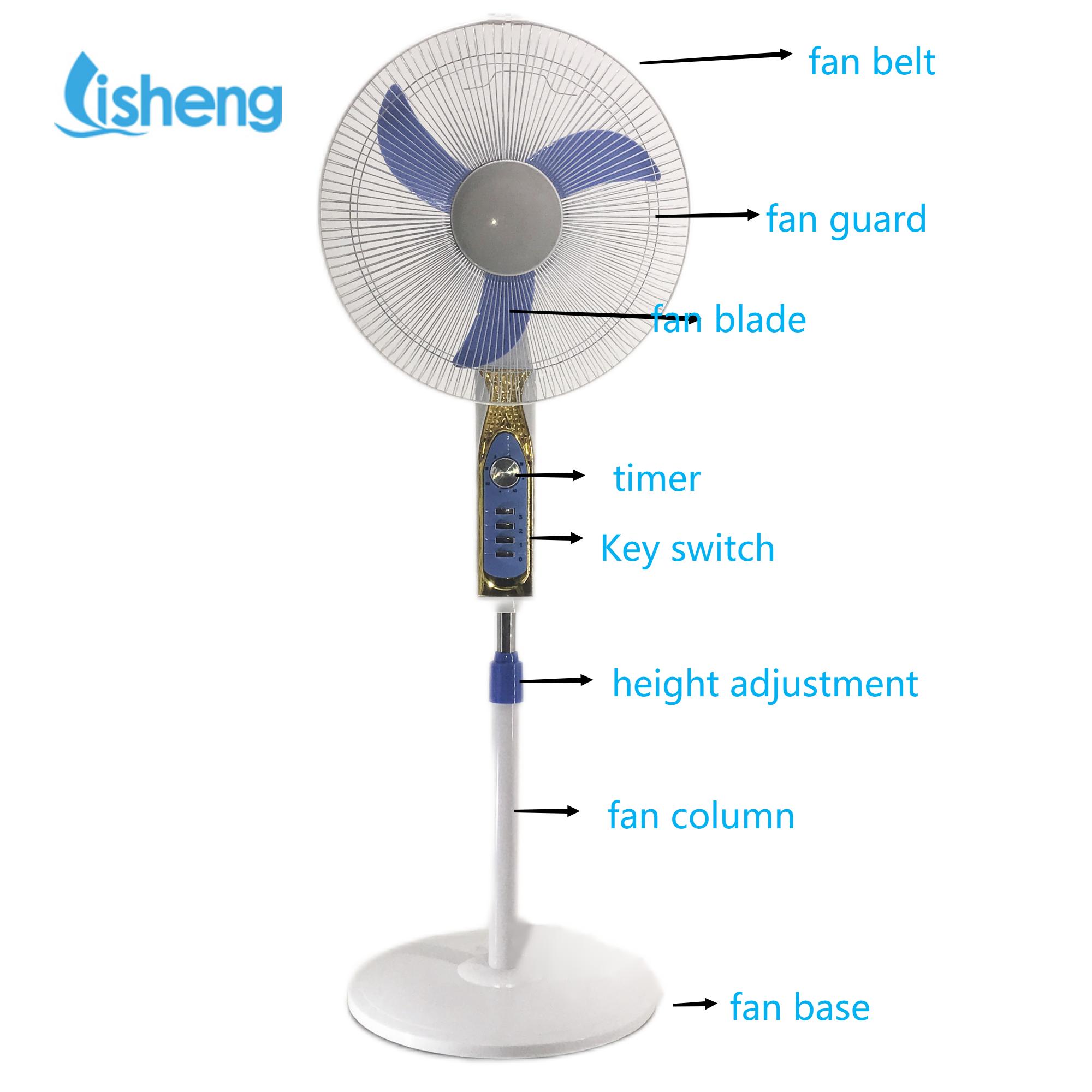 Industrial Rechargeable Standing Fan 18 Inch Energy Saving with brushless motor