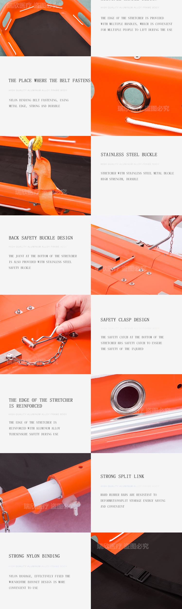 HDPE Plastic Emergency Rescue Basket Stretcher For Transport Durable
